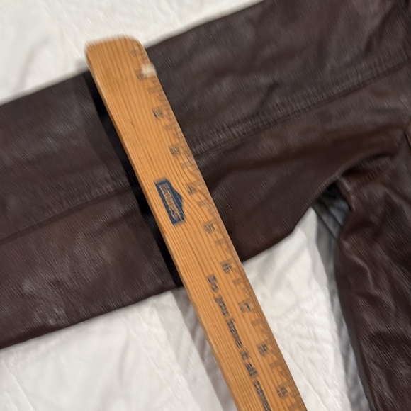 Lambskin woman Brown Leather Moto Jacket size M - Picture 11 of 16